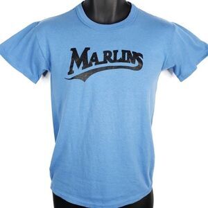 Florida Miami Marlins T Shirt Vintage 90s MLB Baseball 50/50 Made In USA Mens S